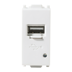 Toma Cargador USB 1.5A un modulo Blanco Alpha